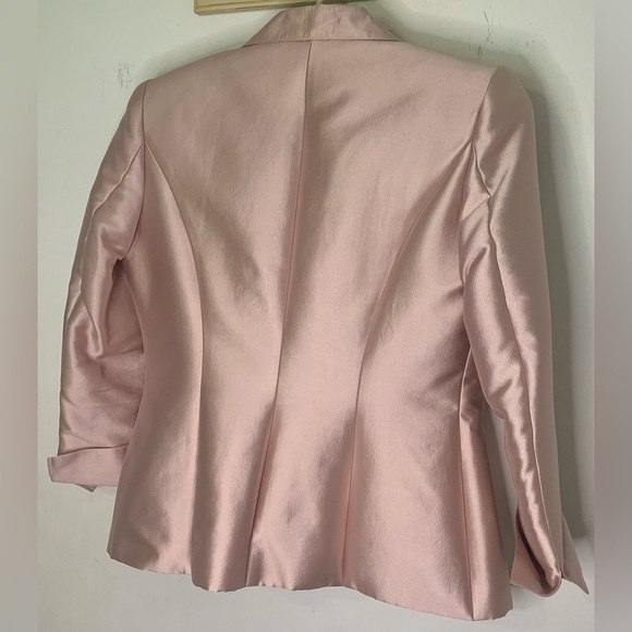 Jovani New York Blush Pink Blazer Silk Wool 81120 Formal Womens Size 6 - Picture 8 of 9